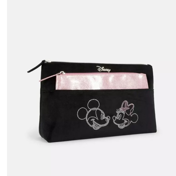 Disney Mickey Mouse Minnie Mouse two in one bling makeup bag - Picture 2 of 10